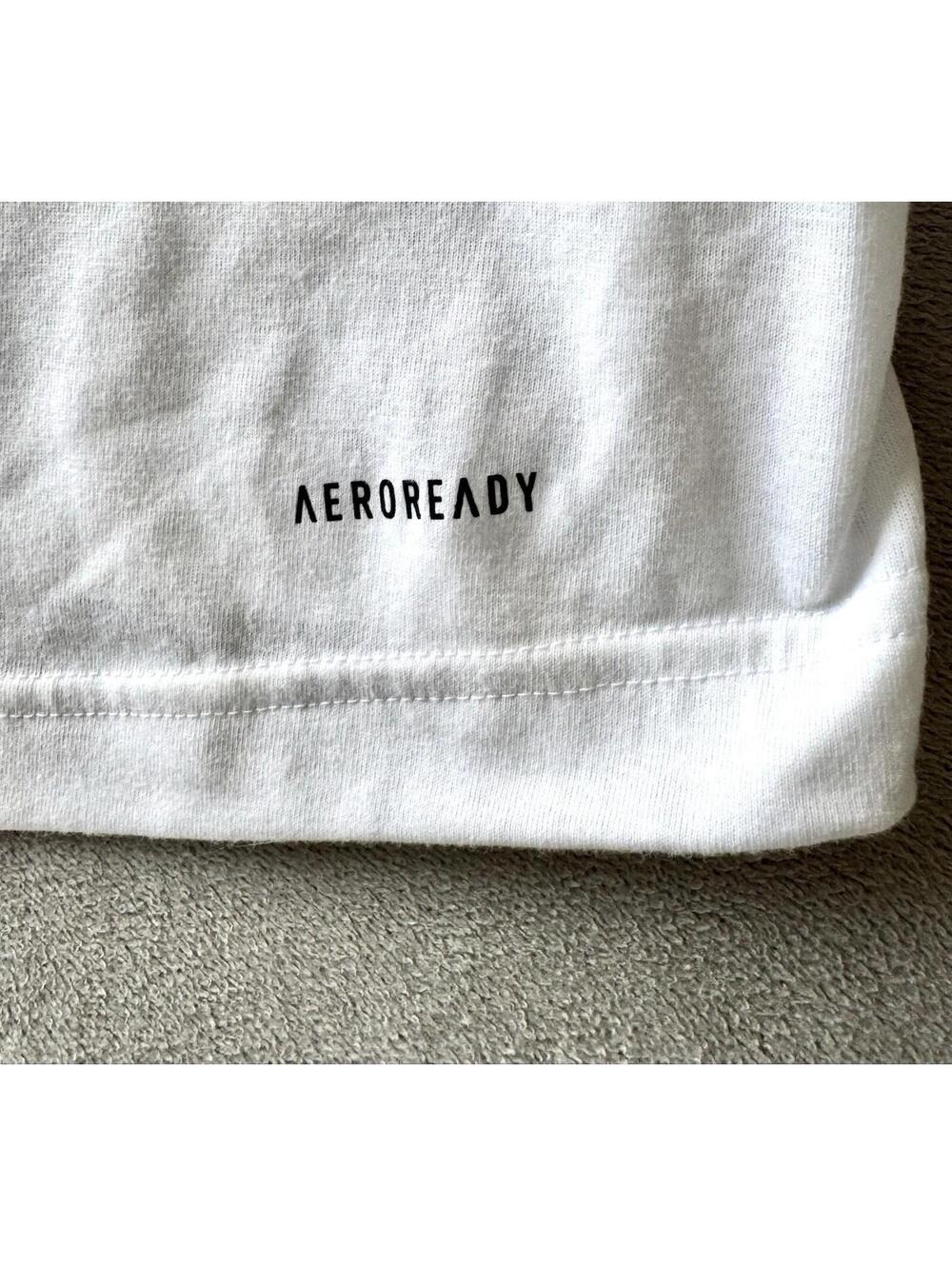 Adidas Aeroready White Training Shirt Mens XL Primegreen Gym Workout Tee NWT - Picture 8 of 9